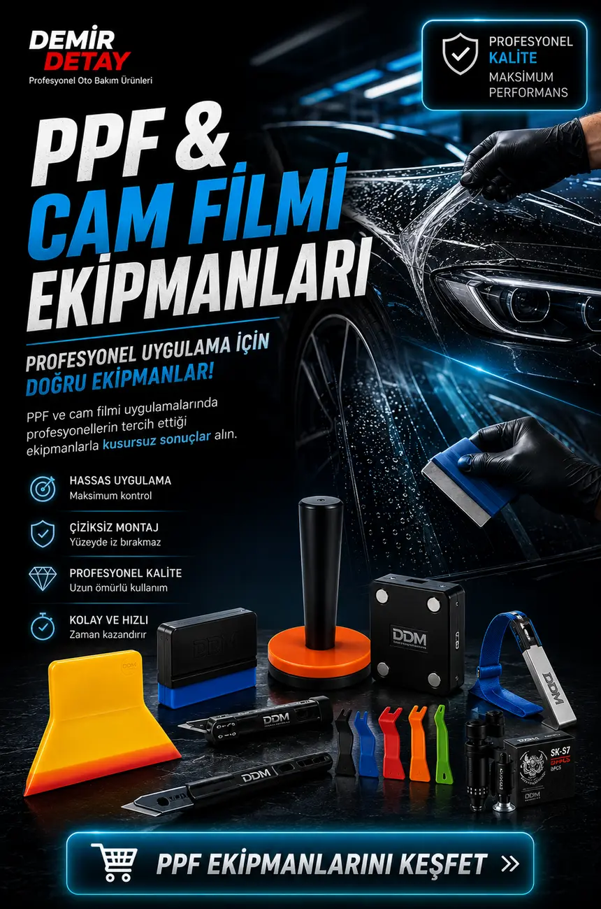 PPF ve Cam Filmi Ekipmanları | Profesyonel PPF Uygulama Araçları, Ragle, Kesici ve Montaj Ekipmanları