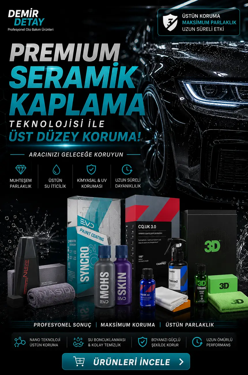 Premium Seramik Kaplama | Profesyonel Nano Seramik Kaplama, Uzun Süreli Boya Koruma ve Yüksek Parlaklık