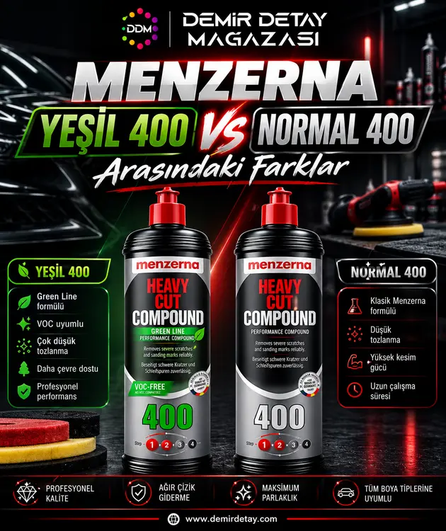 Menzerna Yeşil 400 ile Normal 400 Arasındaki Farklar