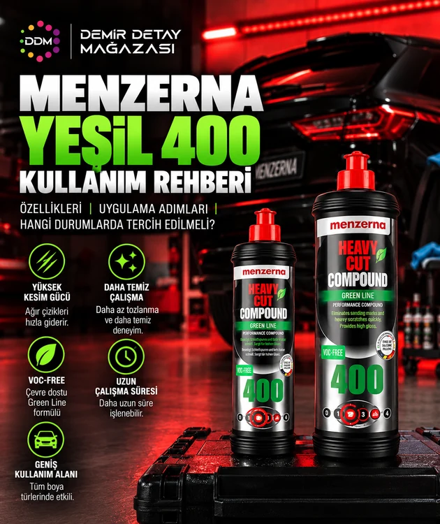 Menzerna Yeşil 400 Kullanım Rehberi | Nasıl Kullanılır, Hangi Ped Tercih Edilmeli?