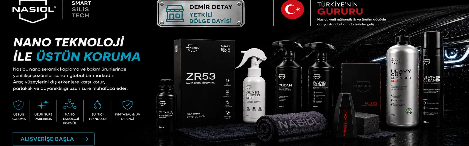 NASIOL  Nano Seramik Kaplama ve Yüzey Koruma Ürünleri  Demir Detay Yetkili Bölge Bayisi