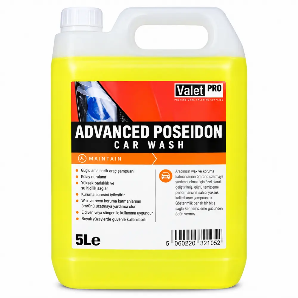 ValetPRO Advanced Poseidon Parlaklık ve Koruma Sağlayan Araç Şampuanı 5 L
