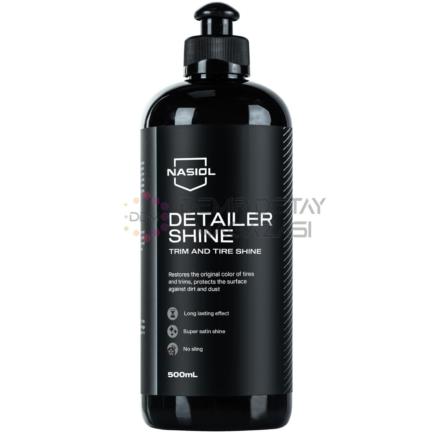Nasiol DetailerShine Araç Trim ve Lastik Parlatıcı 500 mL Araç Lastik Trim Tampon Bakımı