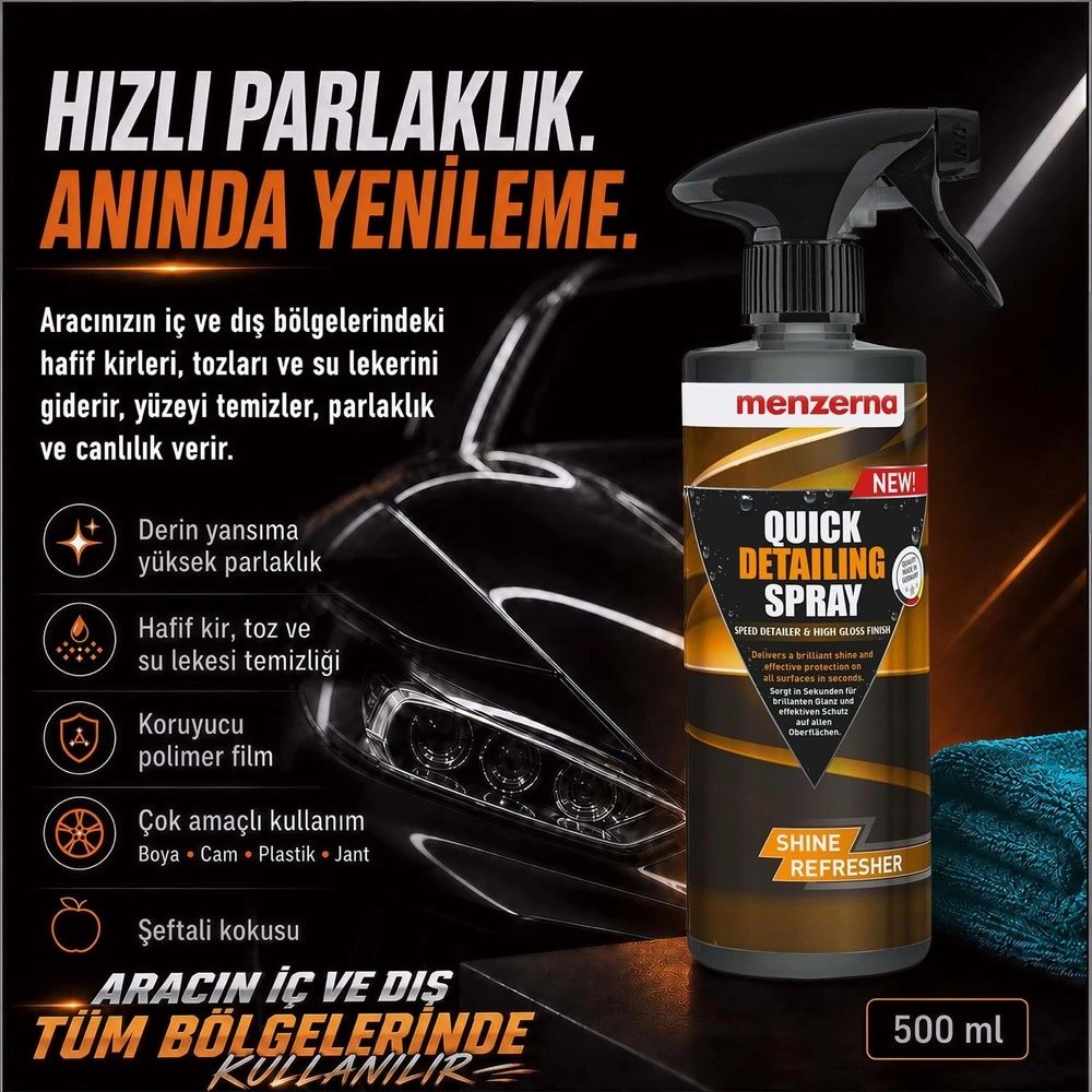 Menzerna Quick Detailing Spray Hızlı Cila ve Yüzey Temizleyici 500 ml