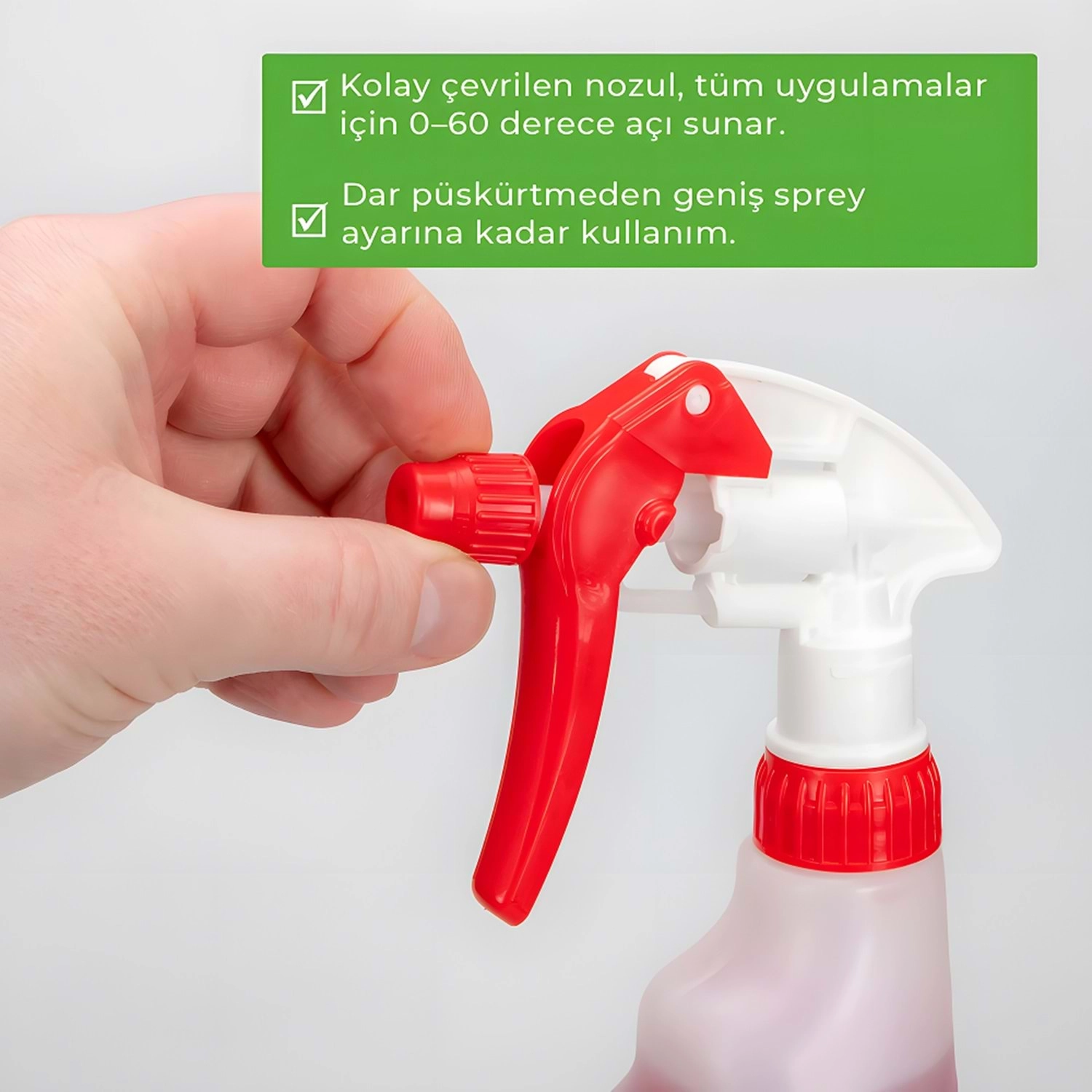 EP01 FLEX 360 Derece Canyon Başlıklı Kimyasal Dayanıklı Sprey Şişe 1 Litre | Detaylı Temizlik PPF