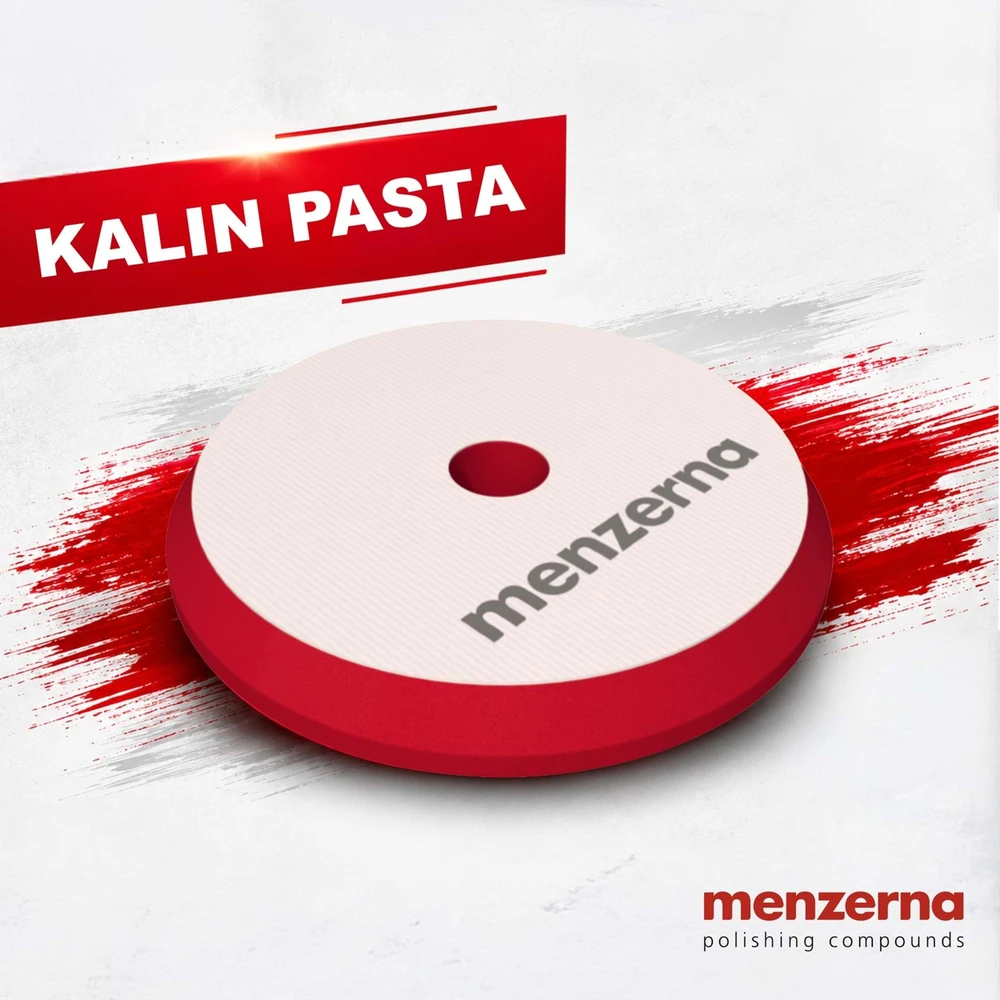 Menzerna Heavy Cut Kırmızı Kalın Pasta Süngeri 155/180 mm – Rotary ve Orbital Uyumlu
