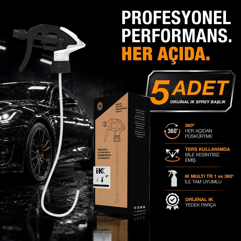 IK Multi TR 1 360° Kimyasal Dayanımlı Triger Püskürtücü Başlık – 5’li Paket