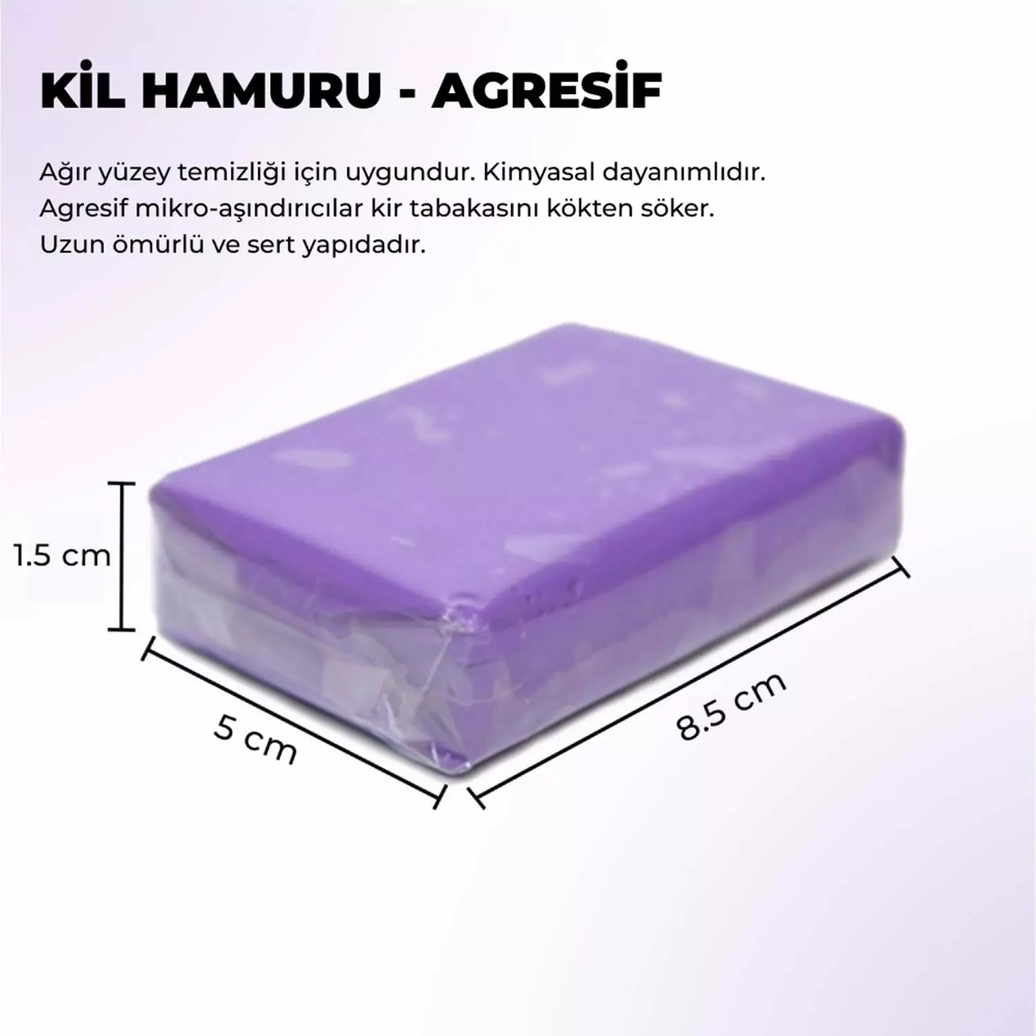 MG PS Agresif Yüzey Temizleyici Kil Hamuru 100 gr (Mor) - Clay Bar Temizleme Kili