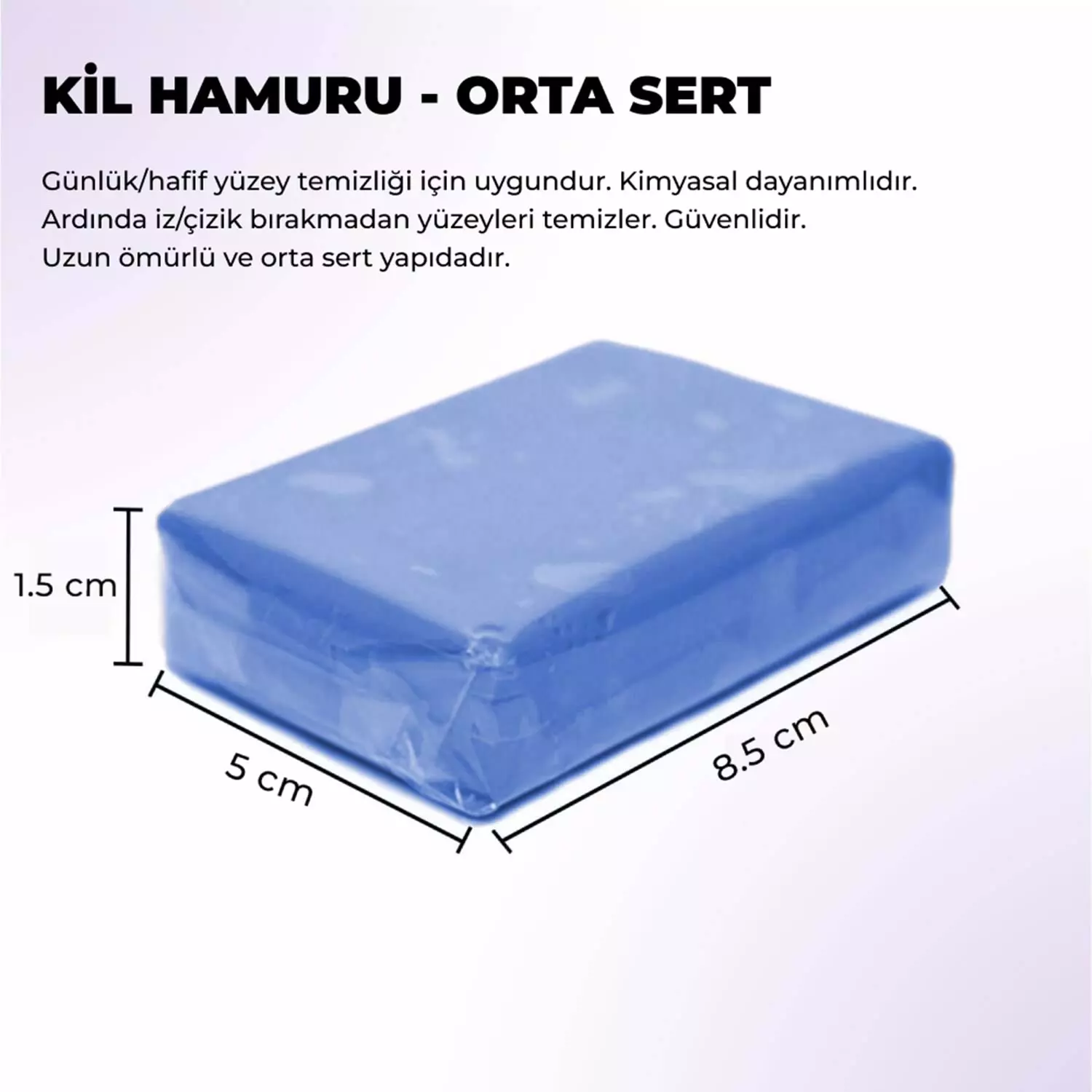 MG PS Orta Sert Yüzey Temizleyici Kil Hamuru 100 gr (Mavi) - Clay Bar Temizleme Kili