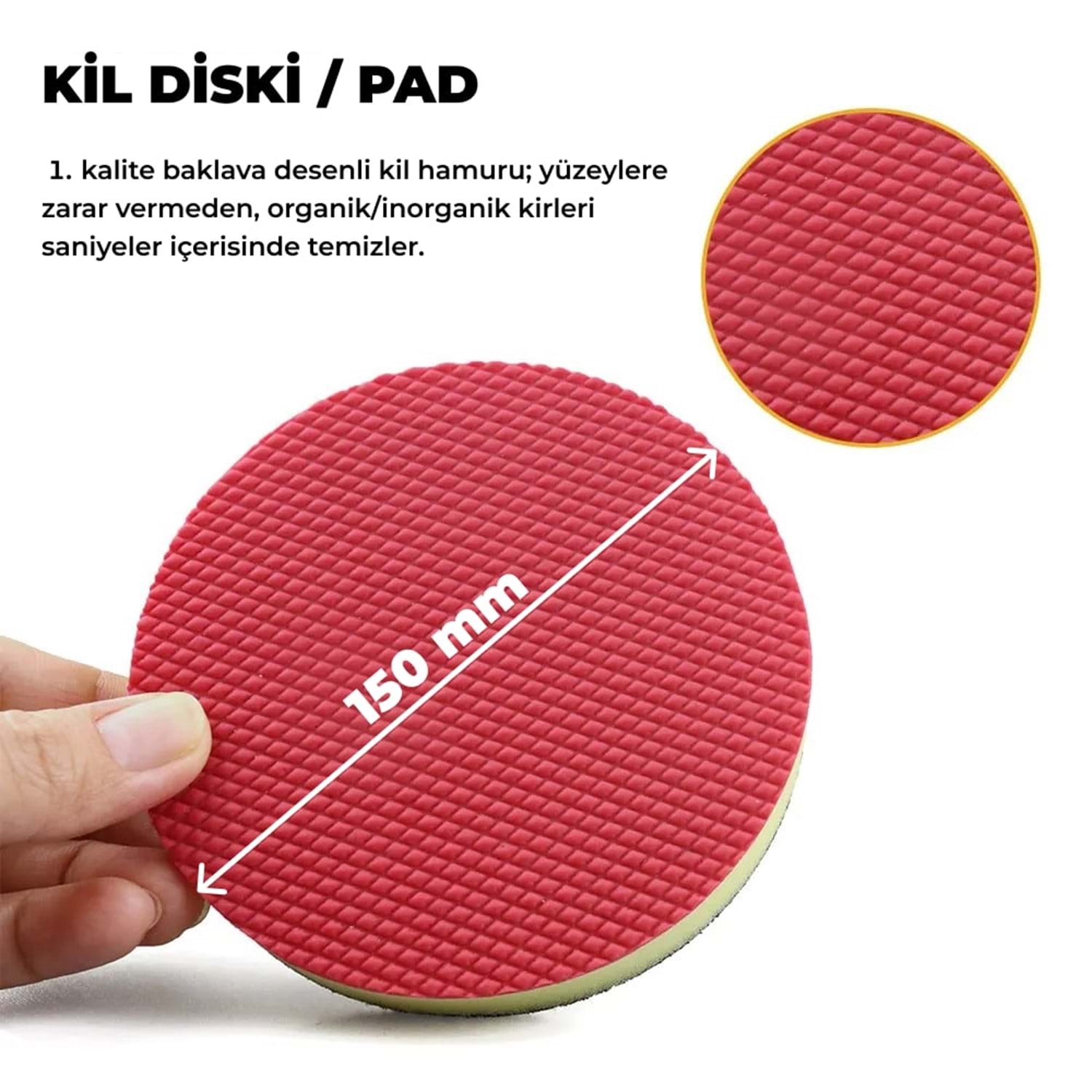 MG PS Kil Diski 150 mm/6’’ - Kil Pedi Clay Disc Disk Clay Pad Ped