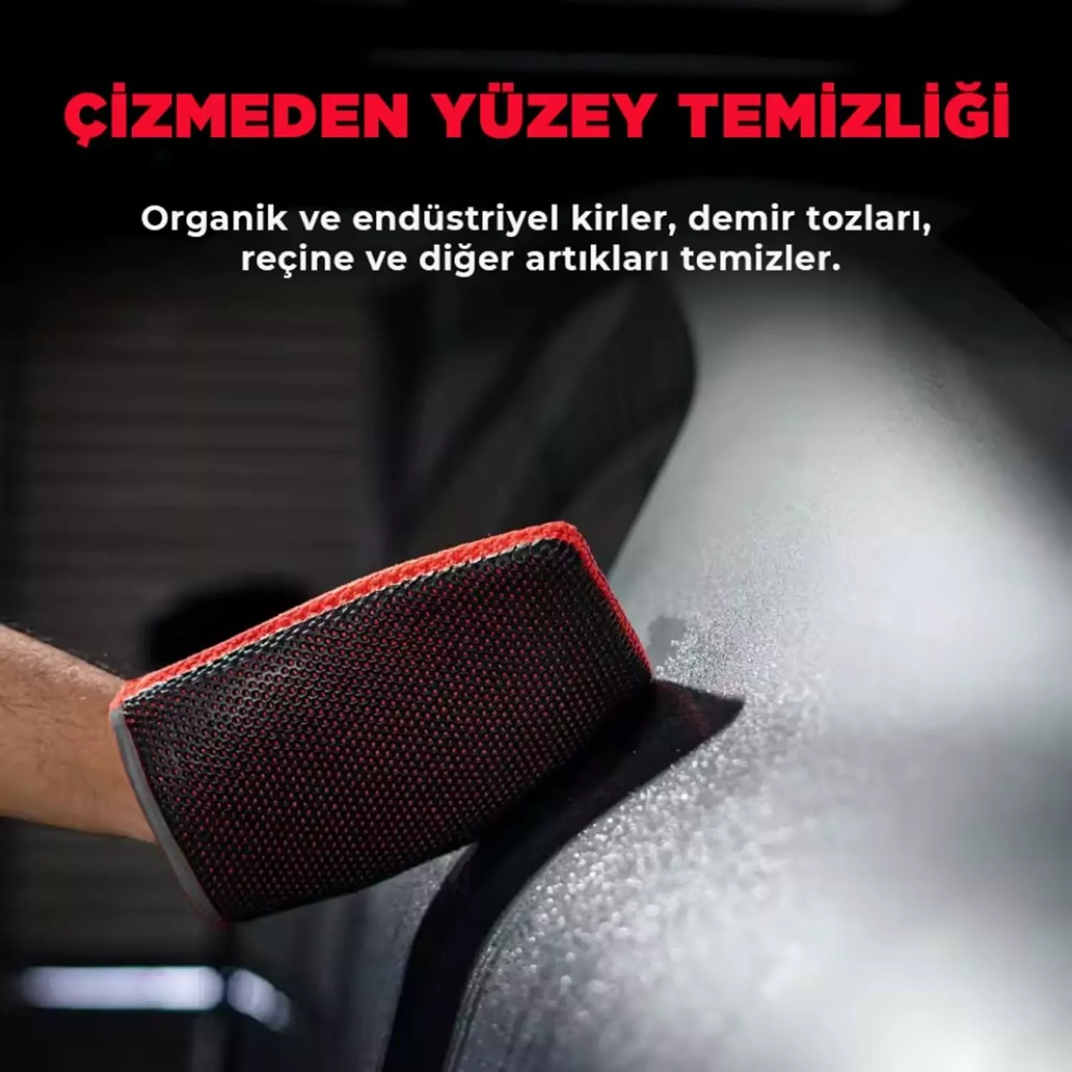 MG PS Kil Eldiveni 21x16 cm (Kırmızı) - Clay Mitt Glove Yüzey Temizleme Kili