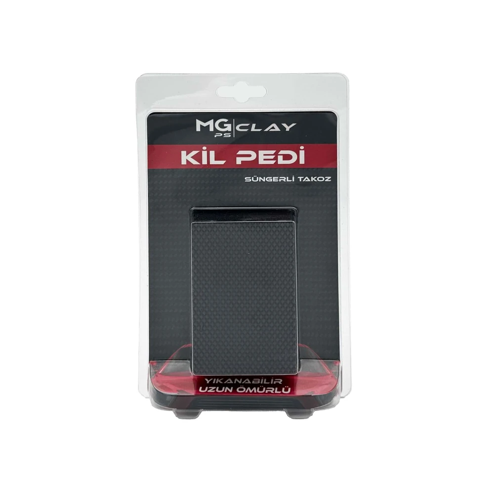 MG PS ClayPad Pro Süngerli Kil Bloğu 10×6×3 cm Siyah – Yıkanabilir Yüzey Arındırıcı