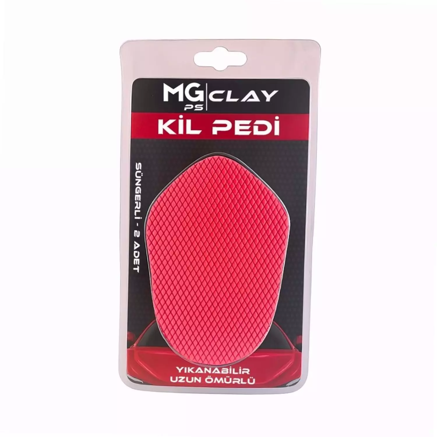 MG PS Yedek Cırtlı El Kil Pedi (2 Adet) 12x8 cm - Aplikatör Clay Pad Sponge Block