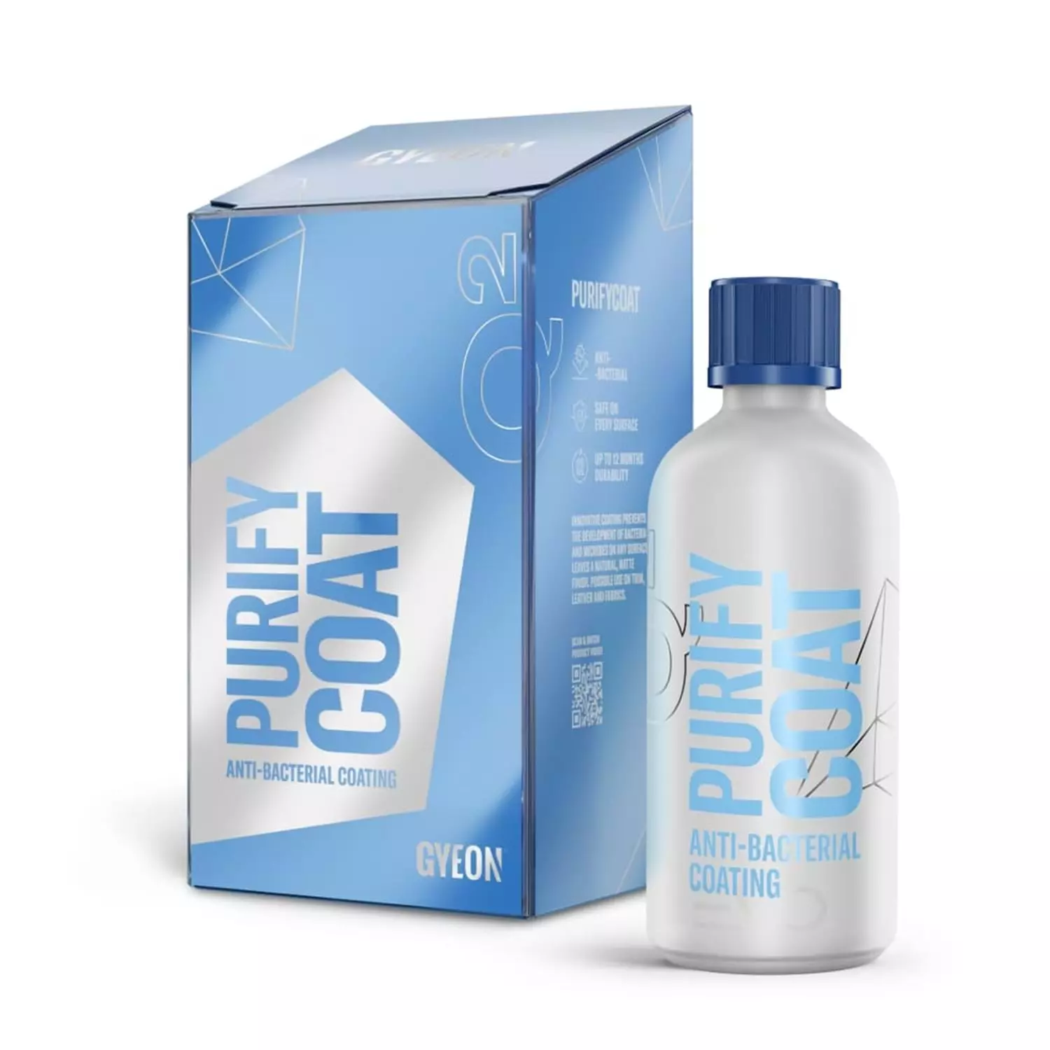 Gyeon Q² PurifyCoat Antibakteriyel Yüzey Koruma Seramik Kaplama 100 ML | 12 Ay Dayanımlı İç Mekan Koruması