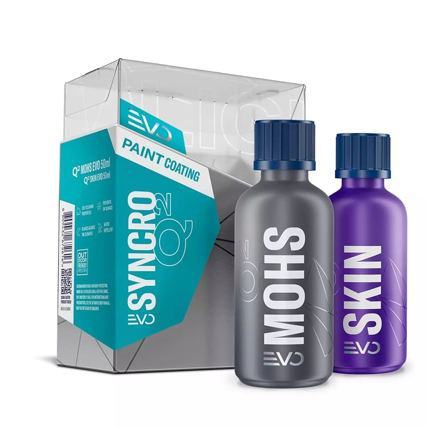 Gyeon Q² Syncro EVO Light Box Çift Katman Seramik Kaplama 50 ML + 50 ML | 50 Ay Dayanımlı Profesyonel Boya Koruma