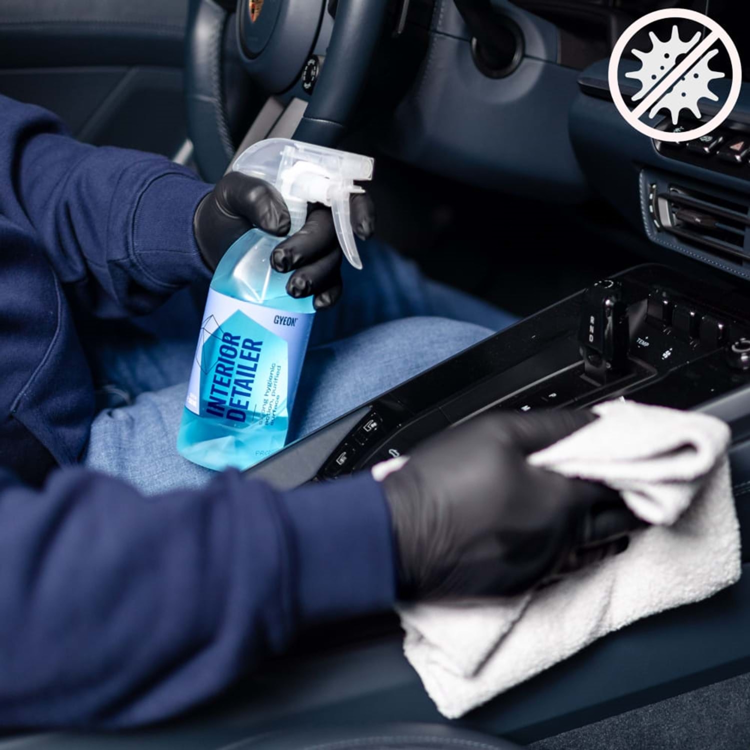 GYEON Q²M İnteriorDetailer Araç İçi Bakteri Virüs Temizleyici - 4000 ml -Alkol Bazlı