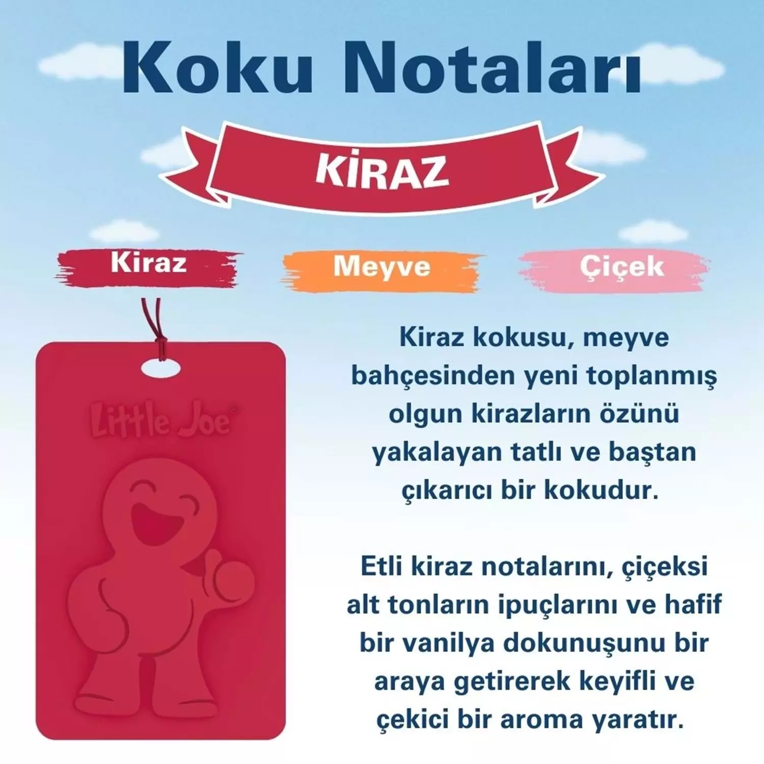 Little Joe Kiraz Kokulu Asma Kart Koku 45 Gün
