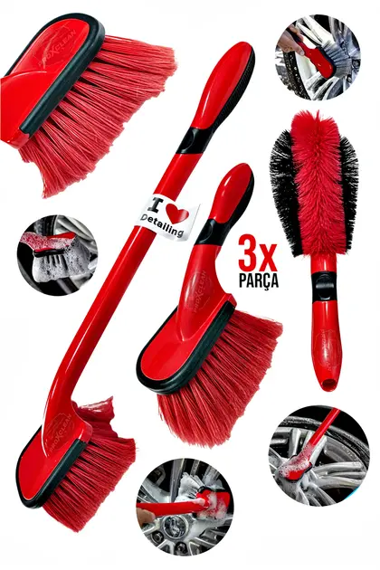 Ddm Premium 3 Parça Jant-Davlumbaz-Lastik Fırça Seti