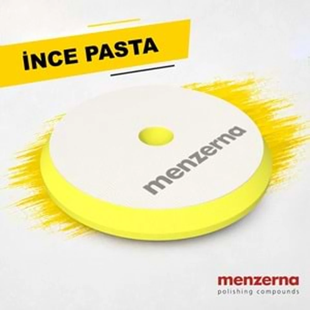 Menzerna Medium Cut Sarı İnce Pasta Süngeri 155/180 mm – Rotary ve Orbital Uyumlu