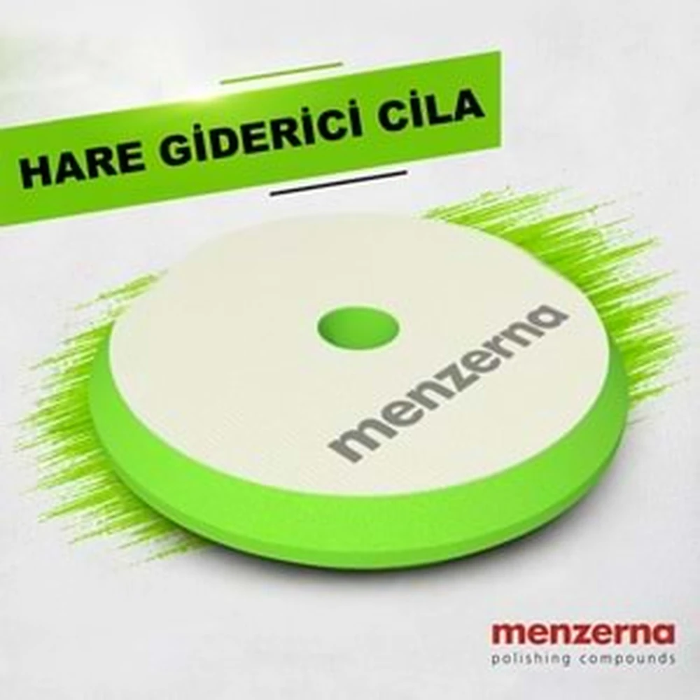 Menzerna Soft Cut Hare Giderici Cila Süngeri 155/180 mm Yeşil – Rotary ve Orbital Uyumlu