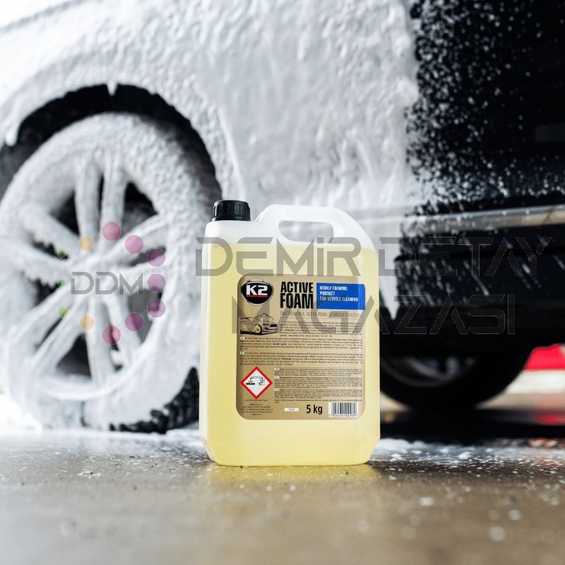 K2 Active Foam Aktif Bileşenli Alkali Ön Yıkama Köpüğü 5 Litre | Yoğun Aktif Köpük Snow Foam Şampuanı