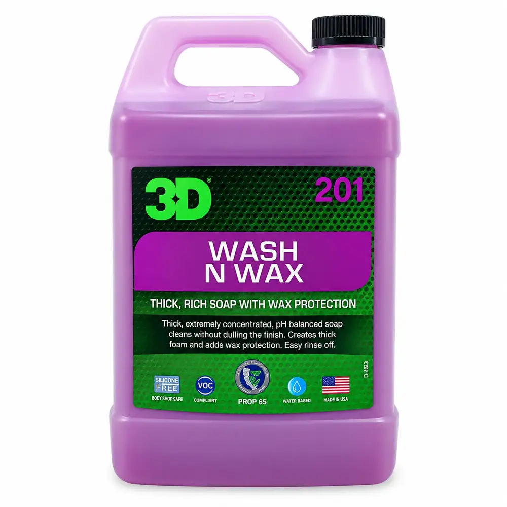 3D Wash N Wax Cilalı Oto Yıkama Şampuanı 3.79 Lt | 1:128 Ultra Konsantre