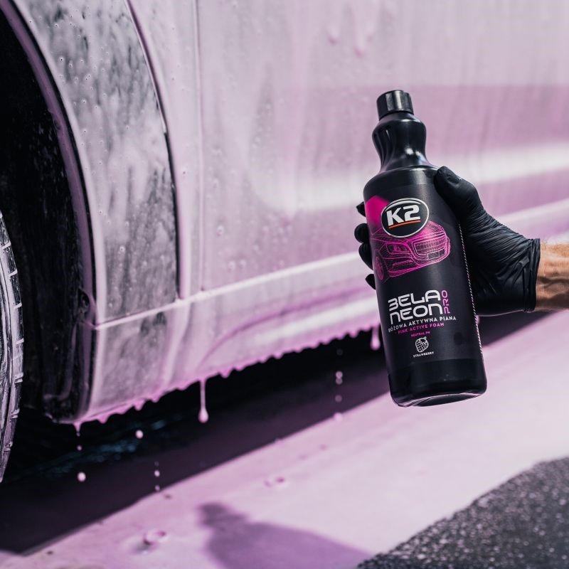 K2 Bela Pro Neon pH Nötr Aktif Bileşenli Ön Yıkama Köpüğü 1 Litre | Pembe Snow Foam ve Kova Şampuanı
