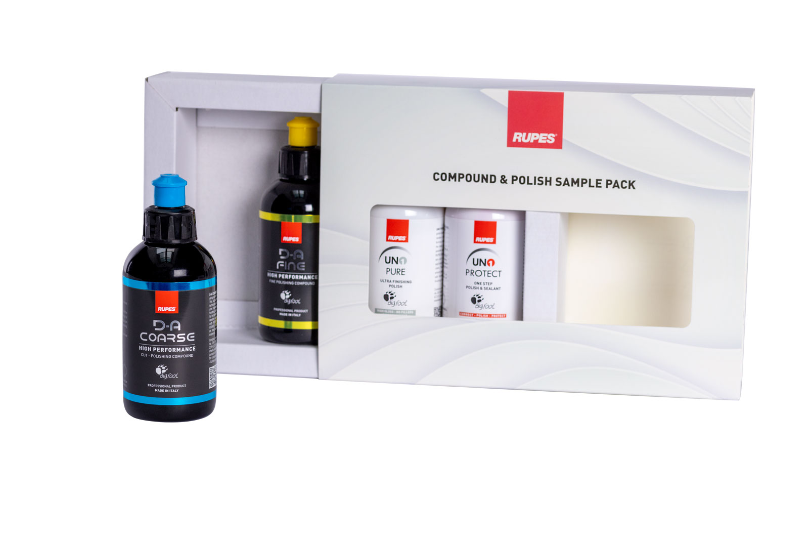  RUPES Pasta Cila Seti Compound/Polish Sample Pack 4X125 ML 9.TSKITA