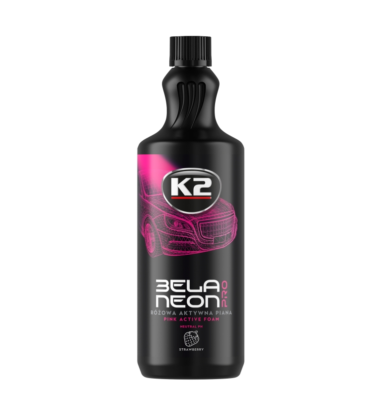 K2 Bela Pro Neon pH Nötr Aktif Bileşenli Ön Yıkama Köpüğü 1 Litre | Pembe Snow Foam ve Kova Şampuanı