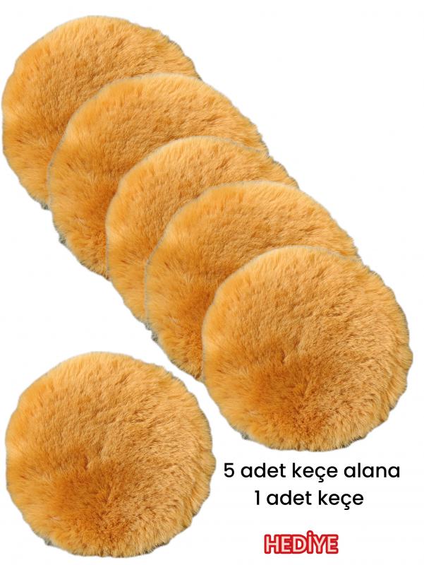 DDM Eko Sarı Yün Pasta Keçesi 160 mm 5’li Paket | Ağır Çizik Giderici Polisaj Keçesi