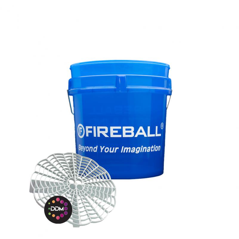 Fireball Clear Bucket Şeffaf mavi yıkama kovası + grit guard yikama süzgeci 