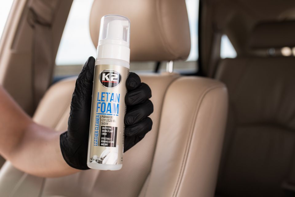 K2 Letan Foam Soft Deri Temizleyici Köpük 200 ML | pH Nötr Deri Koltuk ve Döşeme Temizleyici