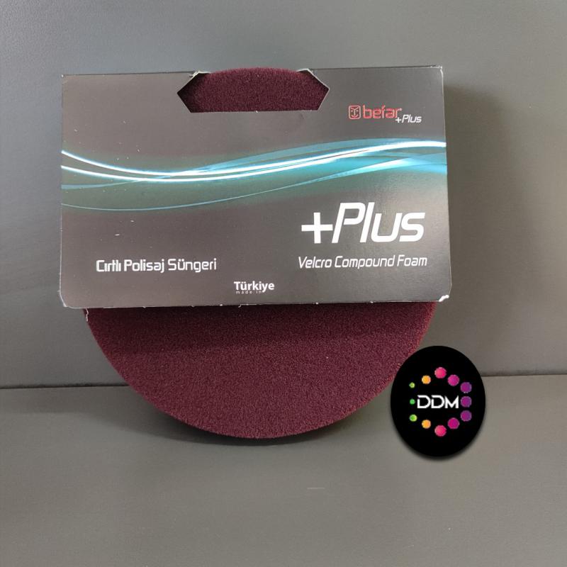 Befar Plus Cırtlı Bordo Polisaj Süngeri 180 mm 56407 | Ara Kesim ve Hare Giderici Polisaj Pedi