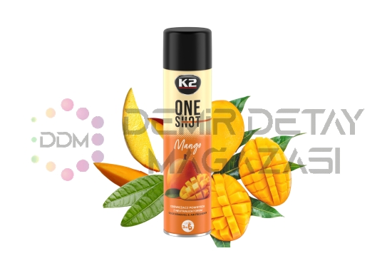 K2 One Shot Mango Geniş Alan Koku Giderici 600 ML | Mango Ortam Kokusu ve Profesyonel Oda Spreyi