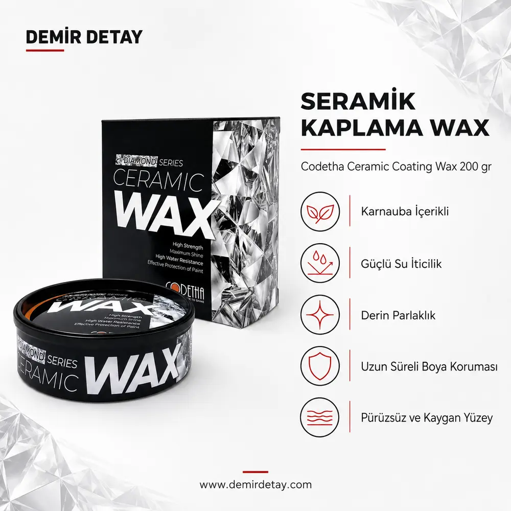 Codetha Ceramic Coating Wax Seramik Kaplama Wax 200 gr