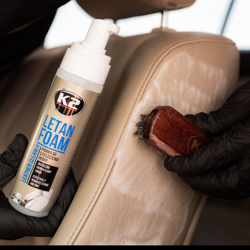 K2 Letan Foam Soft Deri Temizleyici Köpük 200 ML | pH Nötr Deri Koltuk ve Döşeme Temizleyici