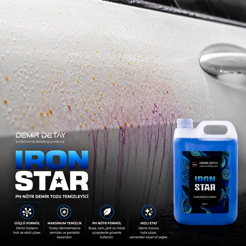 DDM IronStar Demir Tozu Temizleyici 5 Kg Konsantre | pH Nötr Jant ve Boya Dekontaminasyonu