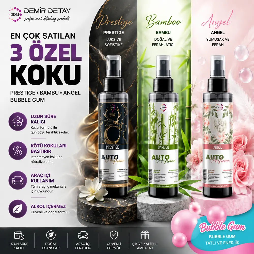 DDM Auto Perfume Efsane Bambu 150 ml | Kalıcı ve Ferah Araç İçi Parfüm