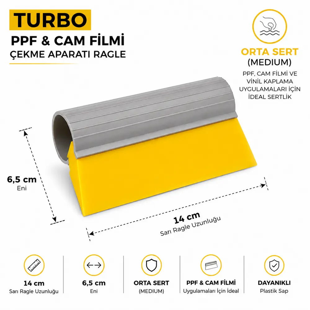 DDM Turbo PPF ve Cam Filmi Çekme Aparatı Ragle 14 cm