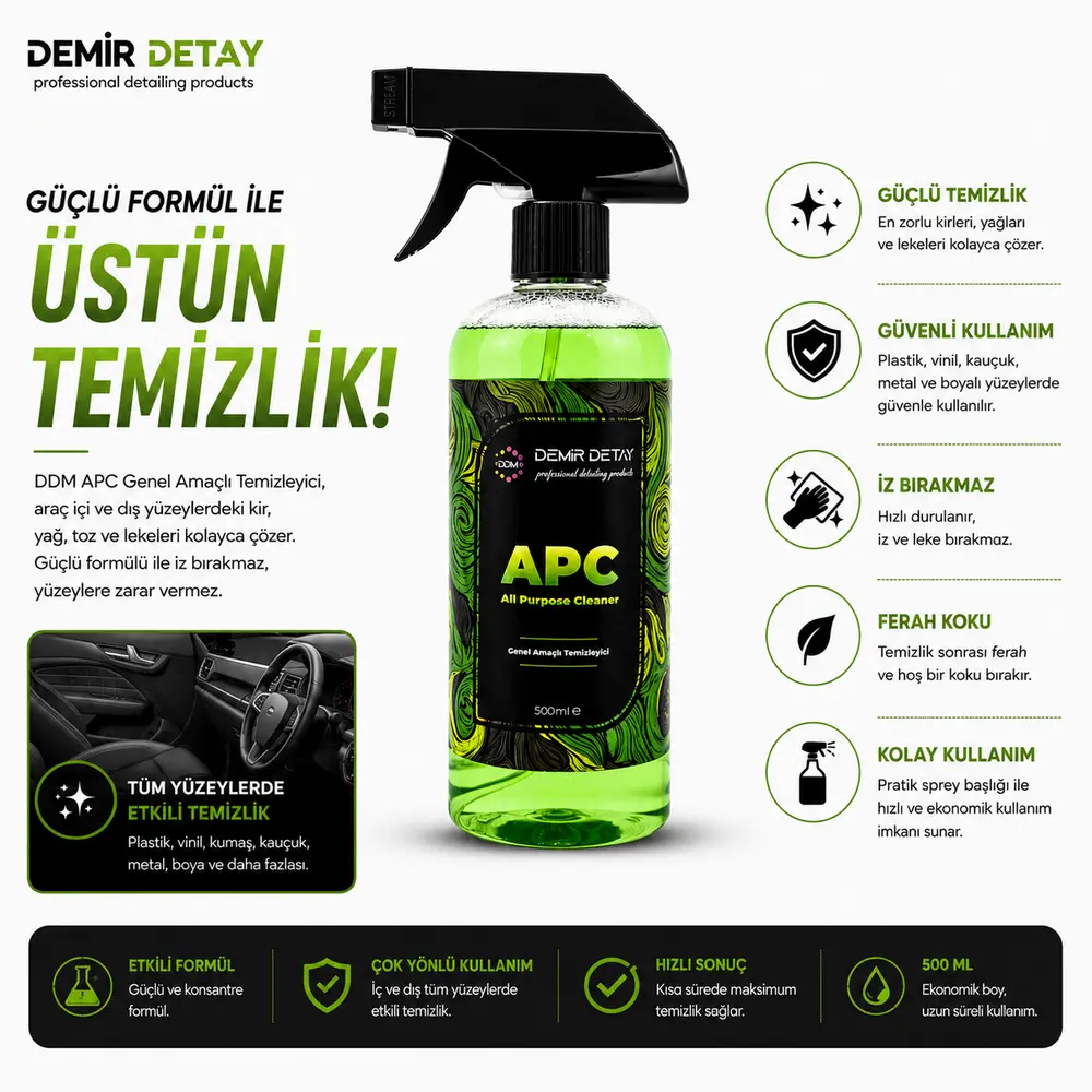 DDM APC Genel Amaçlı Temizleyici 500 ML | İç ve Dış Yüzey Çok Amaçlı Temizlik