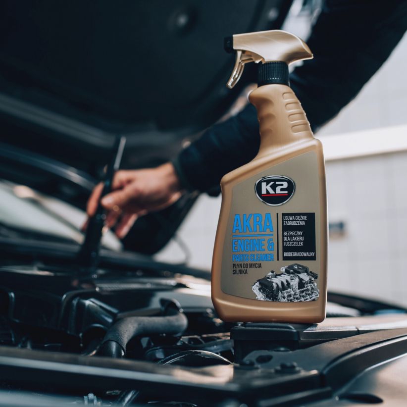 K2 Akra Motor Temizleyici ve Koruyucu 750 ML | Yağ, Gres ve Motor Kir Temizleyici