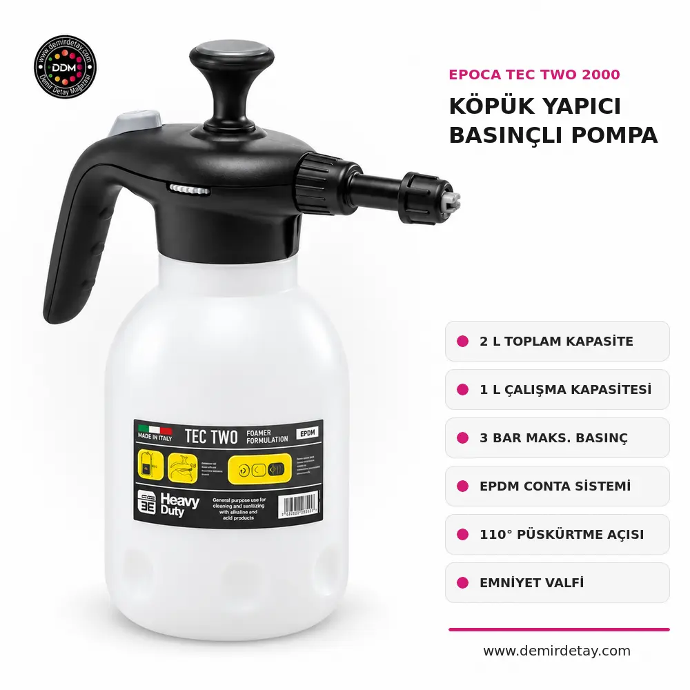 Epoca Tec Two 2000 EPDM Köpük Yapıcı Basınçlı Pompa 2 L | Alkali ve Alkol Dayanımlı