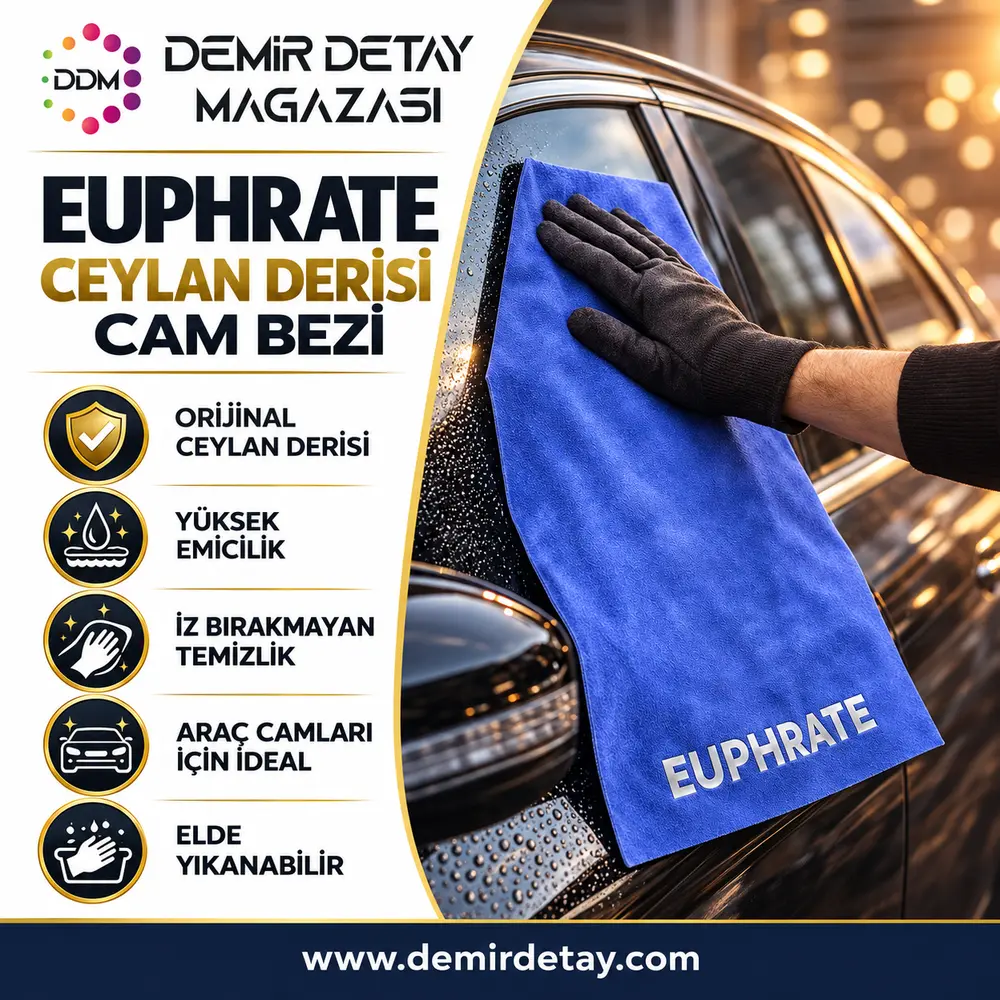 Euphrate Gerçek Ceylan Derisi İz Bırakmaz Cam Bezi 80x55 cm