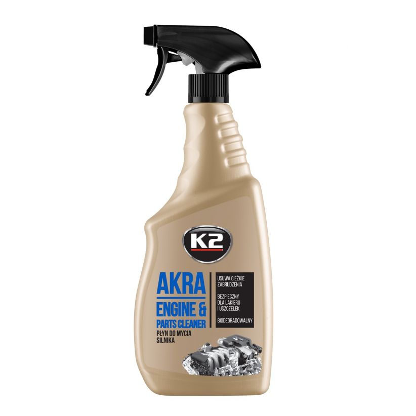 K2 Akra Motor Temizleyici ve Koruyucu 750 ML | Yağ, Gres ve Motor Kir Temizleyici