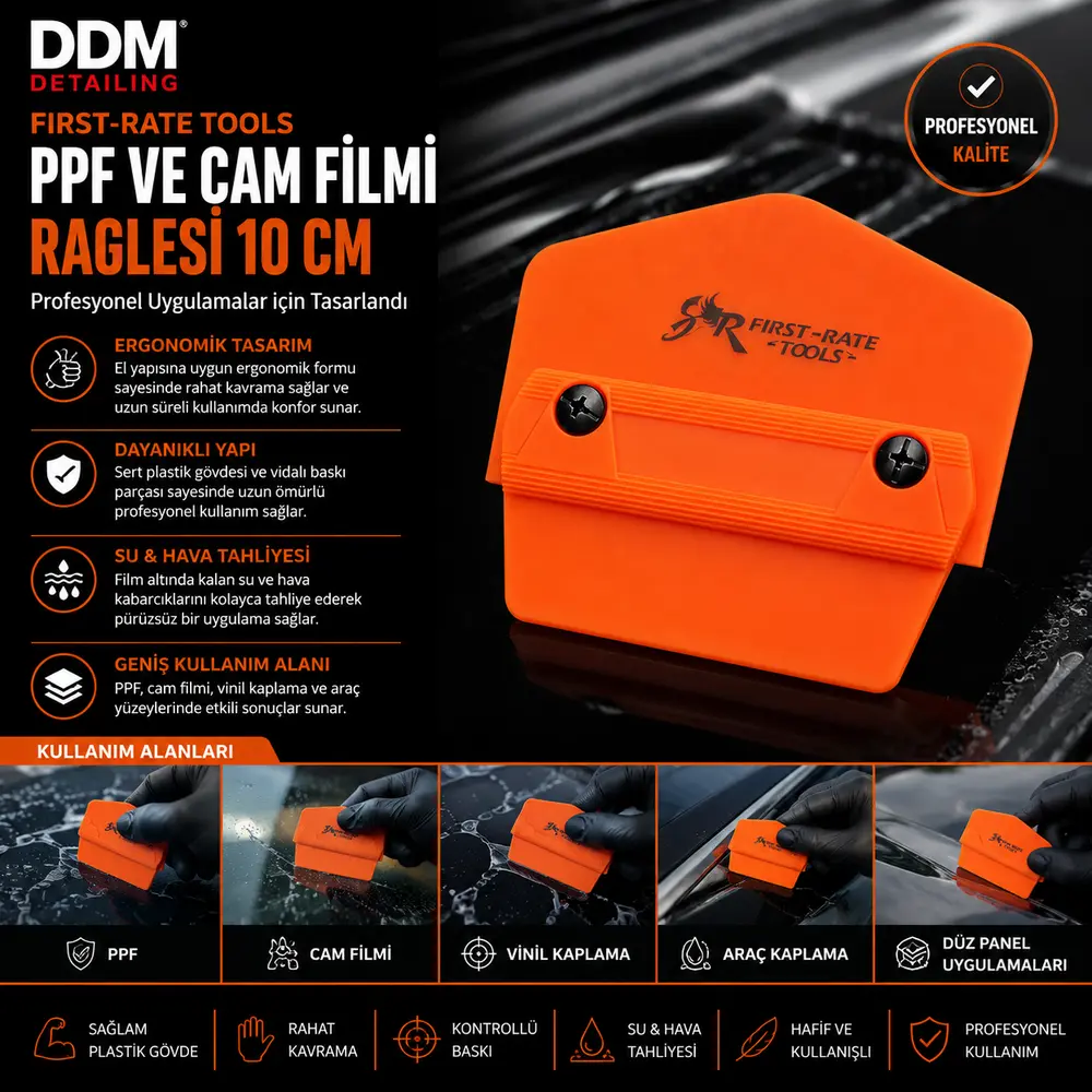 First-Rate Tools PPF ve Cam Filmi Uygulama Raglesi 10 cm