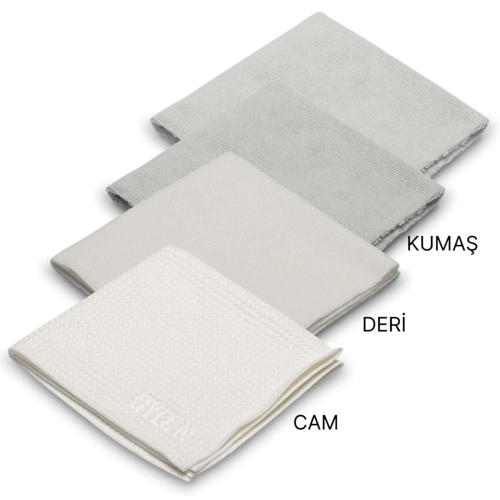 GYEON Q²M InteriorPack EVO İç Aksam Mikrofiber Detaylı Temizlik Bezi Seti 4’lü Paket - 40x40 cm