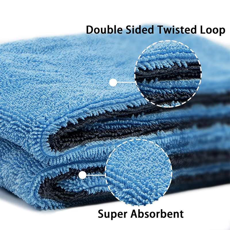 Ddm Twisted Double Plus 50x80 kurulama havlusu Blue Gray 1200 Gsm