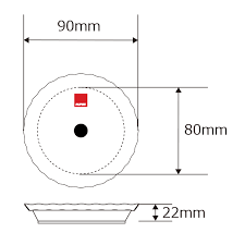 Rupes 9.BW100H Blue Coarse Wool Polishing Pad Çizik Giderici Pasta Süngeri 80/90 mm