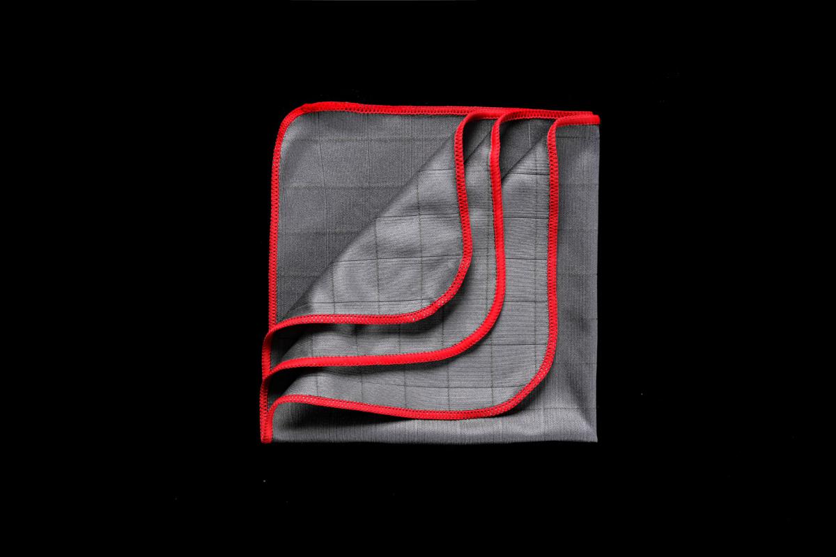 Cartainer CarbonFaser Carbon İçerikli Tüysüz Cam Bezi 40x40 CM | İz ve Tüy Bırakmayan Cam Temizlik Bezi