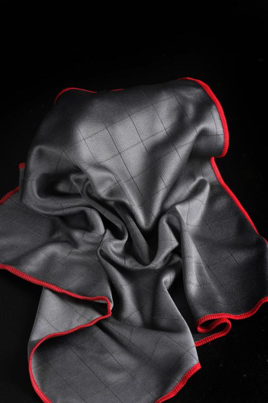 Cartainer CarbonFaser Carbon İçerikli Tüysüz Cam Bezi 40x40 CM | İz ve Tüy Bırakmayan Cam Temizlik Bezi
